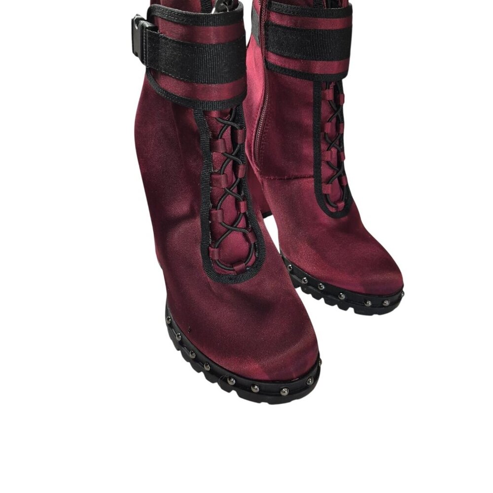 Lug Sole Snow Booties Size 7 Waterproof Chunky Heel Platform with Drawstring - Picture 4 of 7